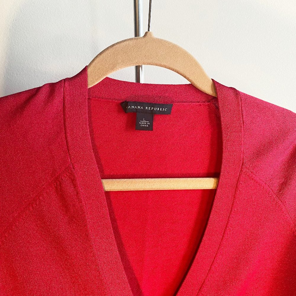 Banana Republic Raspberry Red Cardigan, Perfect Condition - Picture 3 of 6